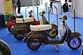 Vespa esposte nel nuovo padiglione espositivo alla Fiera del Levante di Bari